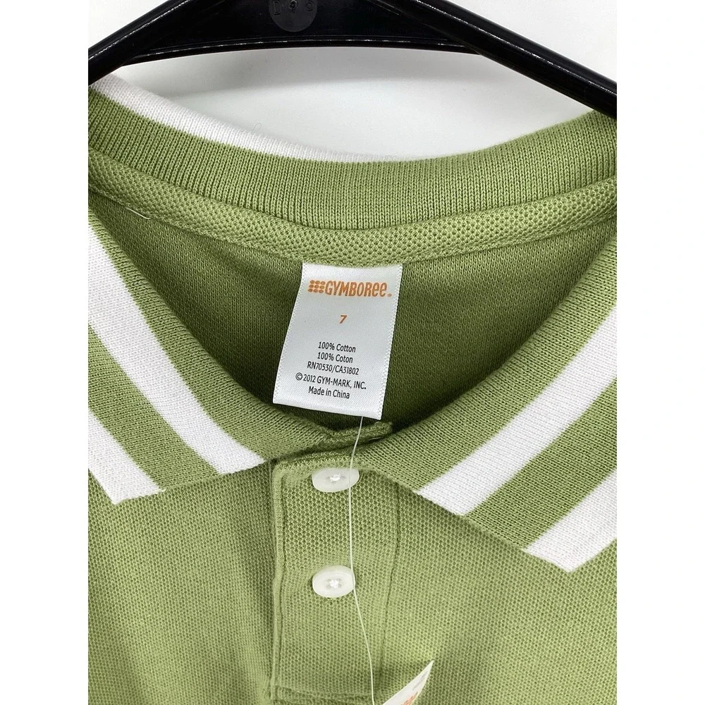 Boy GYMBOREE SAGE LIGHT GREEN COLLAR Golf Polo shirt NWT 7